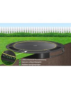 Flat to the ground Trampolin Capital play 305 Black