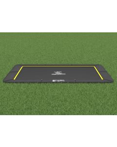 Flat to the ground Trampolin Rechteck Magic Circle Pro Schwarz 244x366 cm