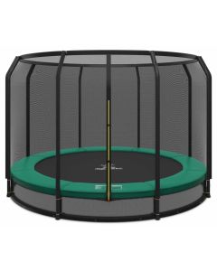 Bodentrampolin Magic Circle Pro 366 cm Grün mit Sicherheitsnetz