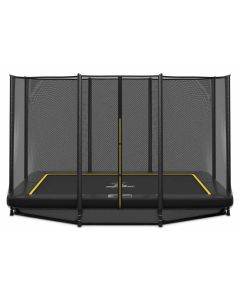 Rechteckige Bodentrampolin Magic Circle Pro Black 214x305 cm mit sicherheitsnetz