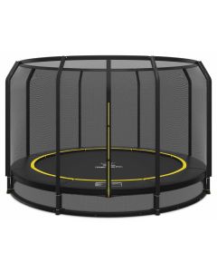 Bodentrampolin Magic Circle Pro Black 410 cm mit Sicherheitsnetz