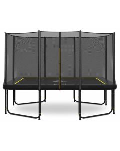 Rechteckige Trampolin Magic Circle Pro Black 244 x 366 cm mit sicherheitsnetz
