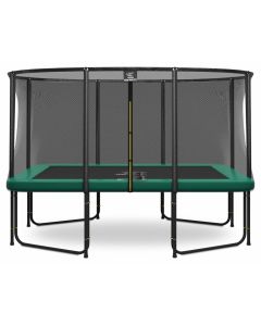 Magic Circle Pro Fiber Rechteckige Trampolin 244 x 366 cm Grün mit sicherheitsnetz