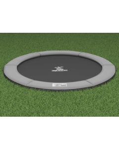 Flat to the Ground Trampolin Magic Circle Pro Grau 251 cm