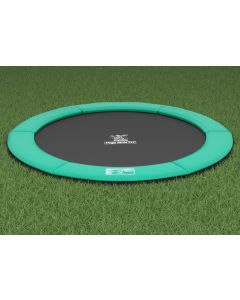 Flat to the Ground Trampolin Magic Circle Pro Grün 251 cm