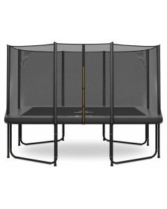 Rechteckige trampolin Magic Circle Pro Grau 244 x 366 cm mit sicherheitsnetz