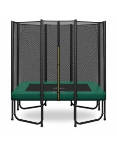 Rechteckige Trampolin Magic Jump 153 x 214 cm Grün mit Sicherheitsnetz