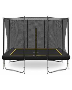 Rechteckige Trampolin Magic Jump 214 x 305 cm Black mit Sicherheitsnetz