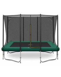 Rechteckige Trampolin Magic Jump 214 x 305 cm Grün mit Sicherheitsnetz