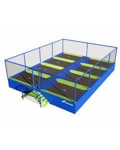 Trampolinanlage Akrobat Jump Arena Large - Seite an Seite