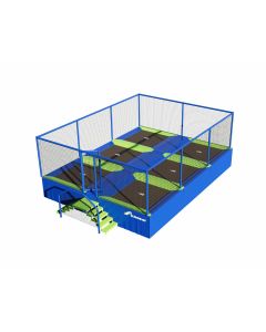 Trampolinanlage Akrobat Jump Arena Small - Seite an Seite