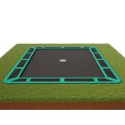 Flat to the ground Trampolin Rechteck Capital Play 427 x 305 Grün