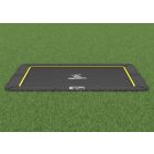 Flat to the ground Trampolin Rechteck Magic Circle Pro Schwarz 214x305 cm